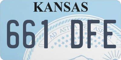 KS license plate 661DFE