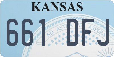 KS license plate 661DFJ