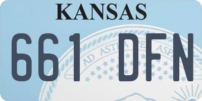 KS license plate 661DFN