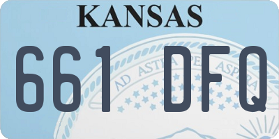 KS license plate 661DFQ