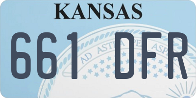 KS license plate 661DFR