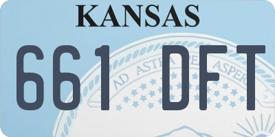 KS license plate 661DFT