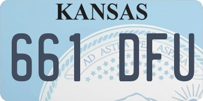 KS license plate 661DFU