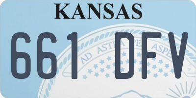 KS license plate 661DFV