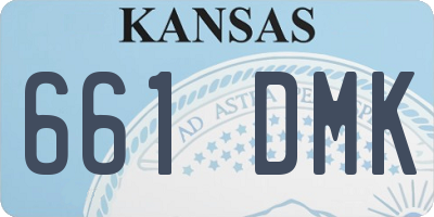 KS license plate 661DMK