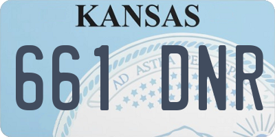 KS license plate 661DNR