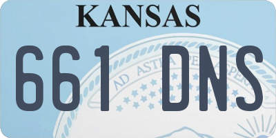 KS license plate 661DNS
