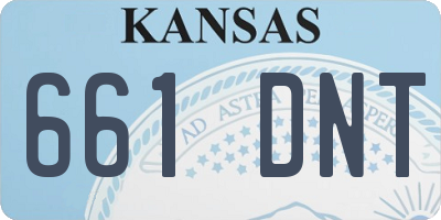 KS license plate 661DNT