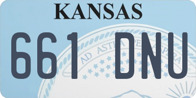 KS license plate 661DNU