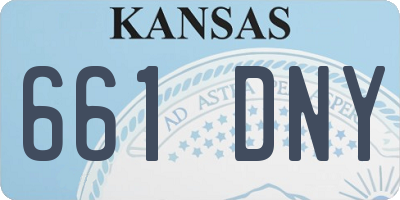 KS license plate 661DNY