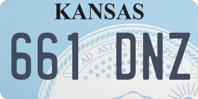 KS license plate 661DNZ