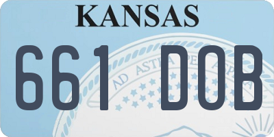 KS license plate 661DOB