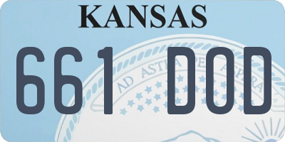 KS license plate 661DOD