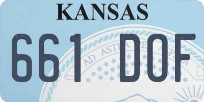 KS license plate 661DOF