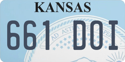 KS license plate 661DOI