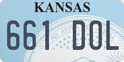 KS license plate 661DOL