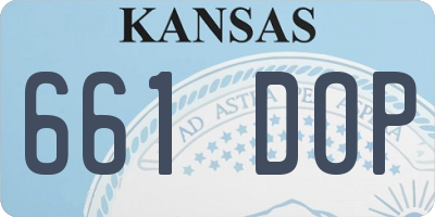 KS license plate 661DOP