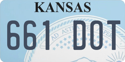 KS license plate 661DOT