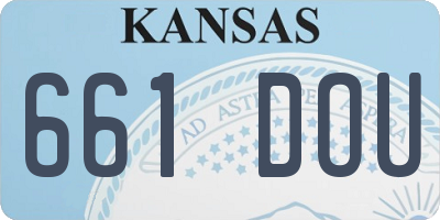 KS license plate 661DOU