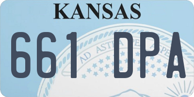 KS license plate 661DPA