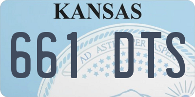 KS license plate 661DTS