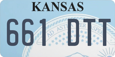 KS license plate 661DTT