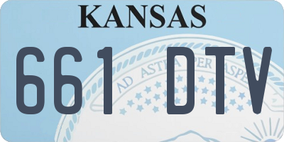 KS license plate 661DTV