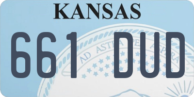KS license plate 661DUD