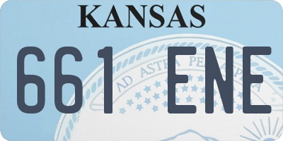 KS license plate 661ENE