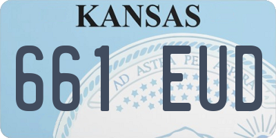 KS license plate 661EUD