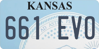 KS license plate 661EVO