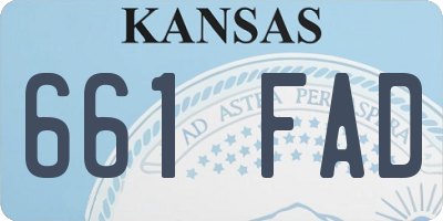 KS license plate 661FAD