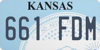 KS license plate 661FDM