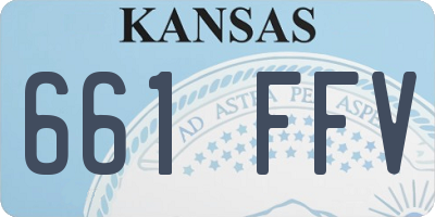 KS license plate 661FFV