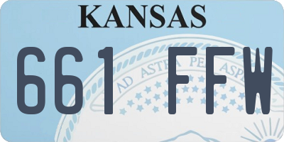 KS license plate 661FFW