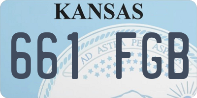 KS license plate 661FGB