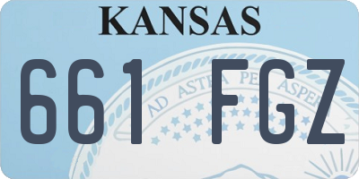 KS license plate 661FGZ