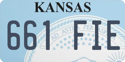 KS license plate 661FIE