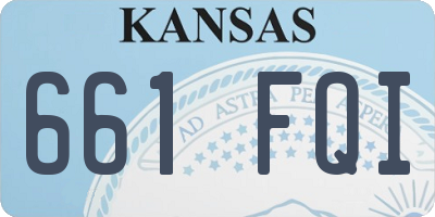 KS license plate 661FQI