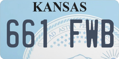KS license plate 661FWB
