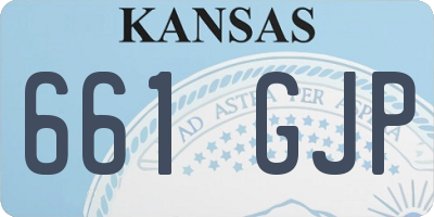 KS license plate 661GJP