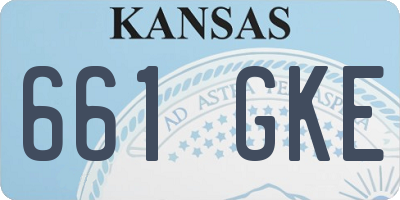KS license plate 661GKE