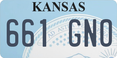 KS license plate 661GNO