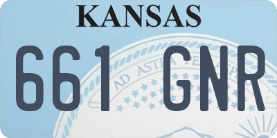 KS license plate 661GNR