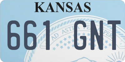 KS license plate 661GNT