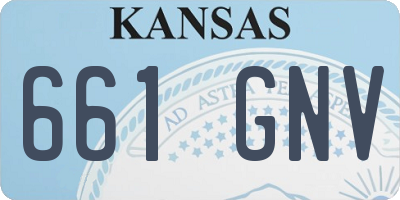 KS license plate 661GNV