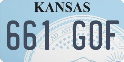 KS license plate 661GOF