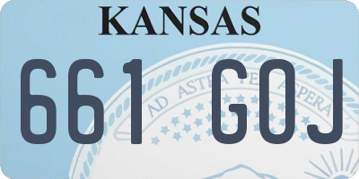 KS license plate 661GOJ