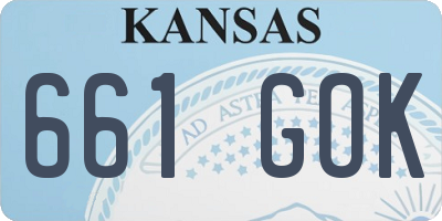 KS license plate 661GOK