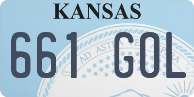 KS license plate 661GOL